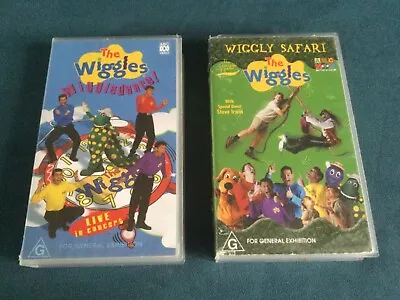 2 X Vintage Wiggles VHS Video Tapes Wiggledance! + Wiggly Safari • $20