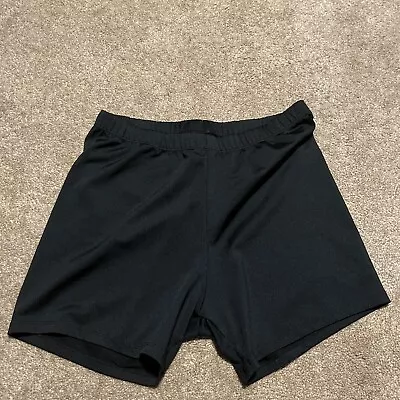 Mizuno Black Compression Shorts  Women Fit Like Medium Volleyball Spandex • $10