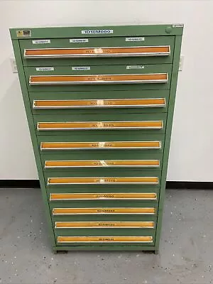 Stanley Vidmar 11 Drawer Industrial Cabinet 30” W 59” Tall 28” D • $1599.99