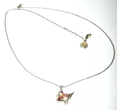 NW3 Hobbs Duck Necklace With Half Penny & Feather Gold Plated Vgc • £59.99