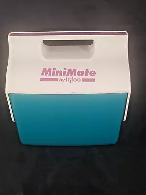 Mini Mate By Igloo Vintage Teal Green & Purple 90’s Ice Chest/ Cooler Lunchbox • $9.99