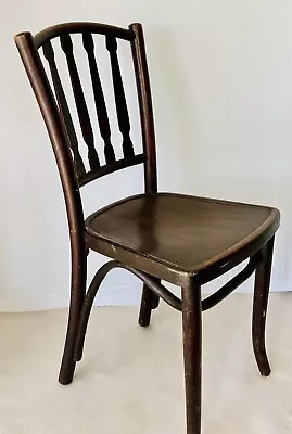 Antique Mission & Arts Era Bentwood Parlor Or Kitchen Side Crafted Wooden Chair  • $75