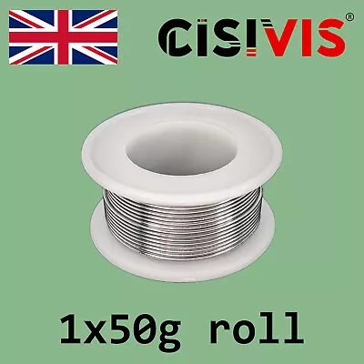 50g Lead Free Solder Wire Tin Fluxed Core Tin Solder Wire 0.8mm Diameter • £3.59