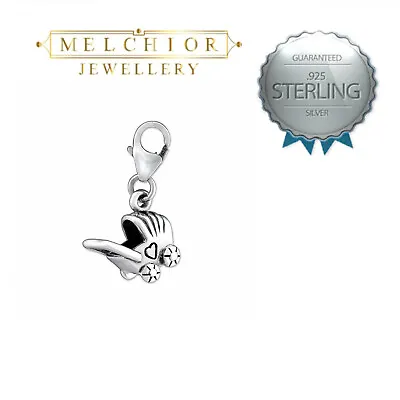 Sterling Silver Clip On Baby Pram Pushchair Charm Gift • £9.95
