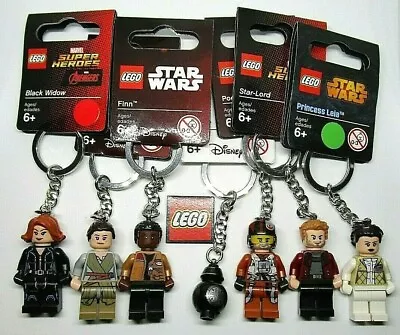 Lego Minifigure Keyrings - Star Wars Finn & Marvel Super Heroes - Black Widow • £5.29