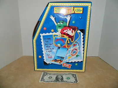 Rare New M&M's WILD THING ROLLER COASTER COLLECTIBLE LARGE CANDY DISPENSER • $17.50