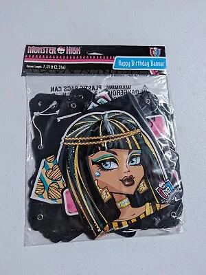 Monster High NOS 2011 Happy Birthday Banner  Cleo De Nile JUMBO Letters 7.59 Ft • $19.40