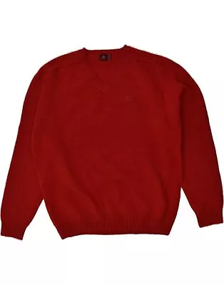 KAPPA Mens V-Neck Jumper Sweater 2XL Red Wool BB19 • £24.95