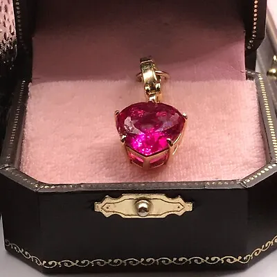 £37 • Buy Juicy Couture Bracelet Charm,  Rare Pink Solitaire Heart - Original Not Repro