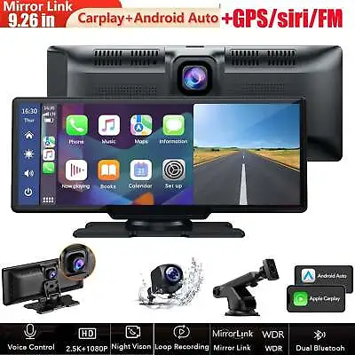 9.26  2.5K Dash Cam Car Stereo For Apple Carplay&Android Auto GPS +Backup Camera • $154.99
