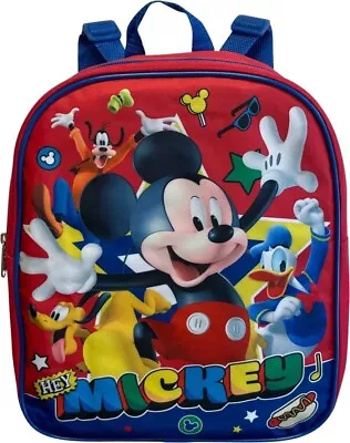 Disney Mickey Mouse Club House Boys Kids Toddler Backpack Preschool Book Bag 12  • $14.99