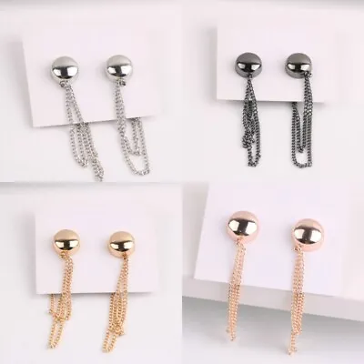 1 Pair Of NO-Hole Hijab Scarf Magnets Fixed Safty Pins Brooch Button With Chain • $4.60