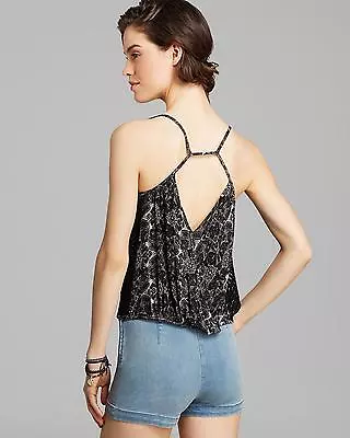 Free People Miles Away Tank Black Gray Combo Sz.L NWT WOW!!!!     • $28