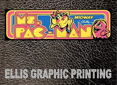 #4554 (1) 6.0  Ms PacMan Mini Arcade Marquee Laptop Decal Sticker LAMINATED • $4.39