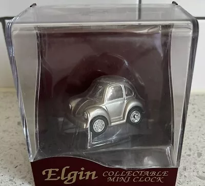 Elgin Collectible Mini Clock Volkswagen Beetle Car Gold Tone New In Box Vintage • $18