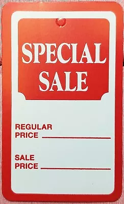 1000 Red White Special Sale Coupon Merchandise Price Tags Large Unstrung Label • $22.99