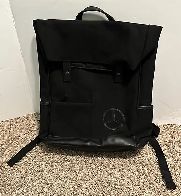 Mercedes Benz Black Canvas Laptop Backpack Black With Logo • $29.99