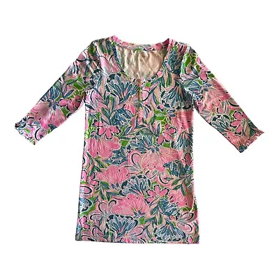 Lilly Pulitzer PJ Knit Night Shirt Size Small Tiger Sunrise • $29.99