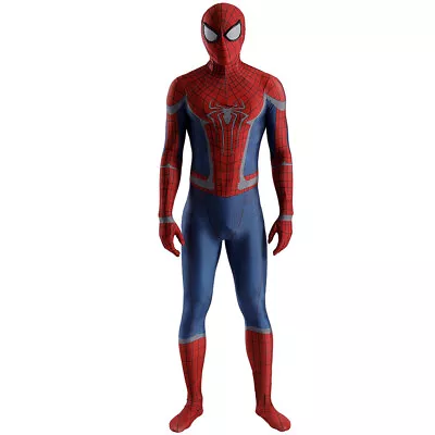 Civil War TASM2 Amazing Spider-Man Jumpsuit Costume Cosplay Halloween Props Gift • $62.60