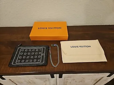 Louis Vuitton IPad Case Fragment Collaboration Monogram Eclipse Pouch Bag W/ Box • $525