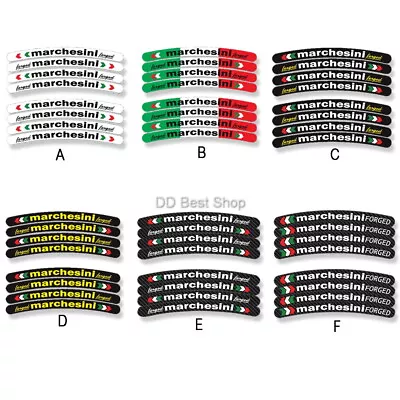 Marchesini Forged Racing Wheels Reflective Stickers For Rim 12 14 17  Moto Sport • $15.98