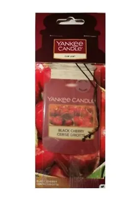 Yankee Candle Black Cherry 2d Car Jar Scented Hanging Air Freshener  • £1.75