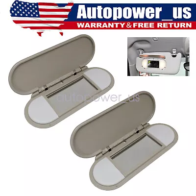 2x Gray Sun Visor Vanity Mirror Cover For BMW Mini Cooper F55 F56 F60 2015-2022 • $39.59