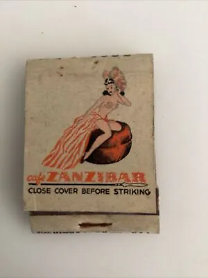 Lion Matchbook Zanzibar Cafe Girls Broadway New York NY  Advertising Vintage USA • $11.21