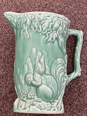 Wade Green Decorative Jug Approximately 10” Squirrel Heath Woodland Art Deco • £25