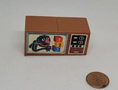 Vintage Fisher Price Little People Brown TV Grover Sesame Street  • $10