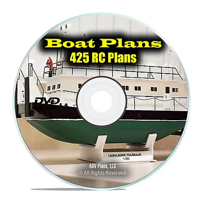 425 RC Remote Control Model Boat Plans Ships Tugboats Fishing PDF DVD I20 • $11.95