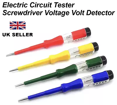 Mains Circuit Tester Screw Driver Voltage Pen Electrical Test Screwdriver UK • £2.89