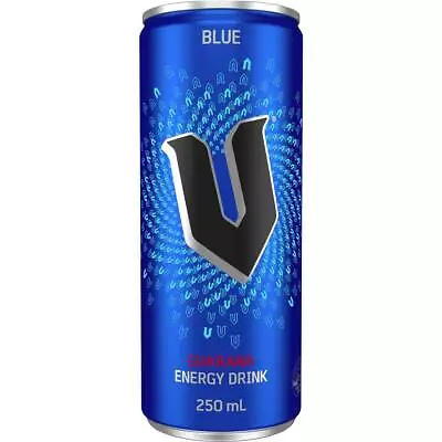 V Blue Guarana Energy Drink Can 250ml • $13