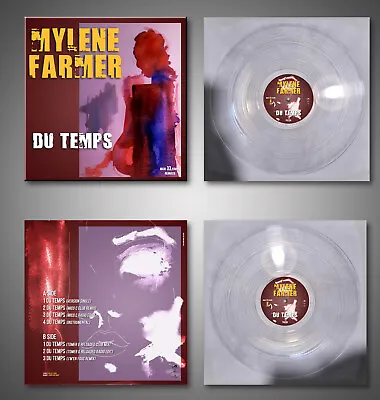 Mylene Farmer Du Temps 12  Clear Vinyl Record Maxi Remixes • $190