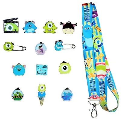 Monsters Inc. / University Starter Lanyard Set With 5 Disney Trading Pins ~ NEW • $12.95