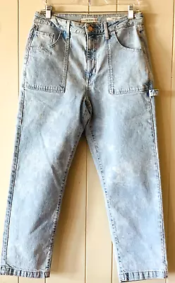 Vintage GUESS Women’s High Rise Light Wash Carpenter Pant Jeans Size 30 • $12