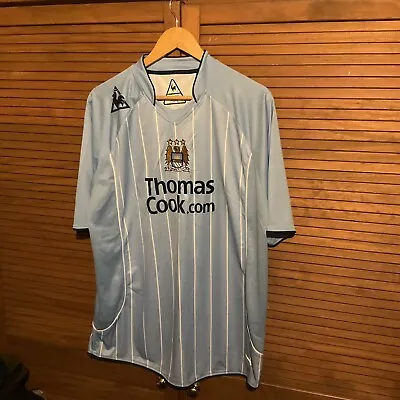 Manchester City 2007 / 2008 Home Football Shirt Size Men’s XL • £34.99