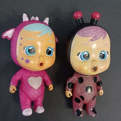 Cry Babies Magic Tears 4.5 Inch Mini Dolls IMC Toys Bruny Pink Dragon Pre Owned  • $12.97