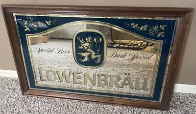 Lowenbrau Vintage Bar Mirror Beer Sign 33x21  Special Beer Man Cave Bar Pub Wall • $70