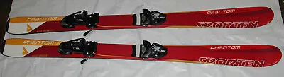 NEW Junior Kids Skis 118cm Sporten Red + Tyrolia Size Adjustable Bindings Pair  • $104.99