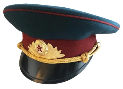 £39.99 • Buy Soviet USSR Russian Military Army Officer Parade Uniform Visor Hat Peaked Cap
