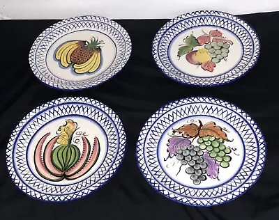 Jay Willfred Div Of Andrea By Sadek Made In Portugal Fruit  4 Salad Plates 9.5  • $39.99