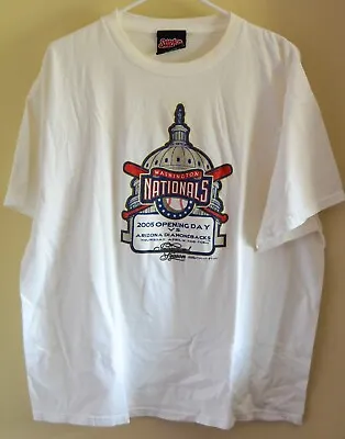 Stitches Washington Nationals Inaugural Season White T-Shirt 2005 Size XL • $19.99