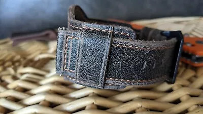 22 24 26mm Watch Band Handmade Genuine Leather Bund Strap Vintage Style Cuff • $69