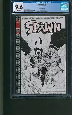 Spawn #200 CGC 9.6 Todd McFarlane / Jim Lee B&W Sketch Cover Variant • $89.95