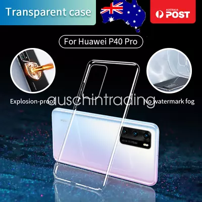 Shockproof Clear Case Cover Ultra Slim Soft Back Case For Huawei P40 Pro 5G • $6.99