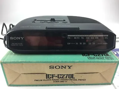 Vtg. Sony Dream Machine Clock Radio AM/FM Alarm Model ICF-C27OL European Plug • $19.99