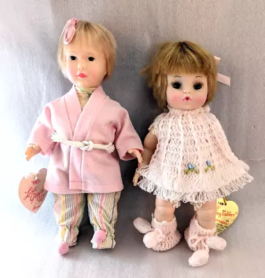 Pair Vintage Effanbee Dolls Tiny Tubber Baby Doll & Lisa Grows Up • $15