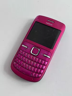 Nokia C3-00 - Pink (Unlocked) Mobile Phone - QWERTY Fully Working • £15.79