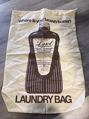 Vintage LYSOL  Advertising Unused 32” Laundry Bag Drawstring & Hanging Grommet • $6.99